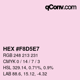 Color code: HEX #F8D5E7 | qconv.com