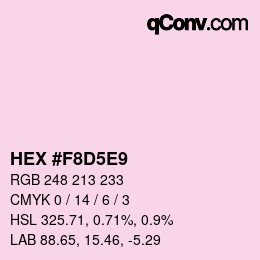 Color code: HEX #F8D5E9 | qconv.com