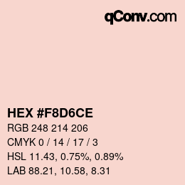 颜色代码: HEX #F8D6CE | qconv.com