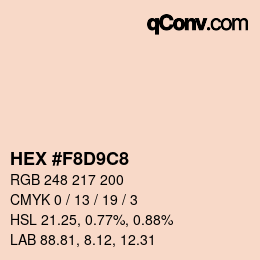 Color code: HEX #F8D9C8 | qconv.com