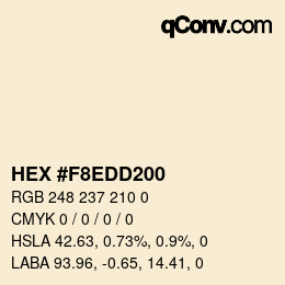 Color code: HEX #F8EDD200 | qconv.com