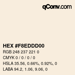 Color code: HEX #F8EDDD00 | qconv.com