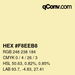 カラーコード: HEX #F8EEB8 | qconv.com