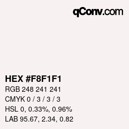 Color code: HEX #F8F1F1 | qconv.com