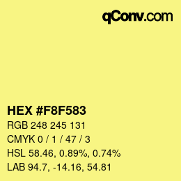 Color code: HEX #F8F583 | qconv.com