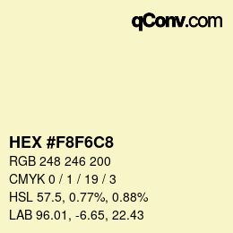 Color code: HEX #F8F6C8 | qconv.com