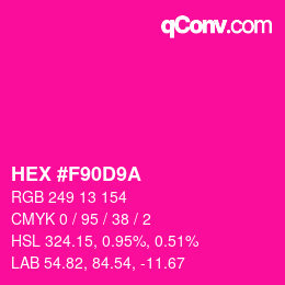 Color code: HEX #F90D9A | qconv.com