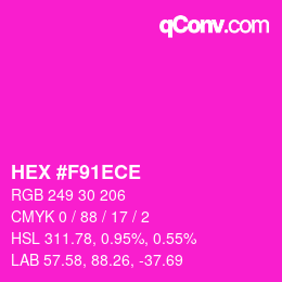 Color code: HEX #F91ECE | qconv.com