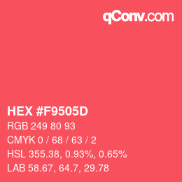 Color code: HEX #F9505D | qconv.com