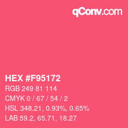 Color code: HEX #F95172 | qconv.com
