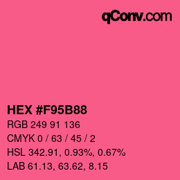Color code: HEX #F95B88 | qconv.com