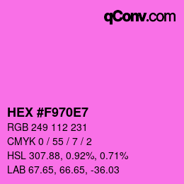 Color code: HEX #F970E7 | qconv.com