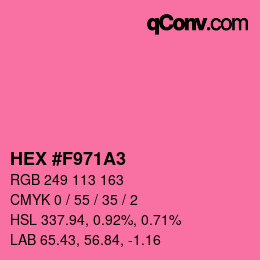 Farbcode: HEX #F971A3 | qconv.com