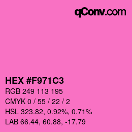 颜色代码: HEX #F971C3 | qconv.com