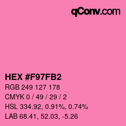 カラーコード: HEX #F97FB2 | qconv.com