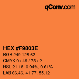 Color code: HEX #F9803E | qconv.com