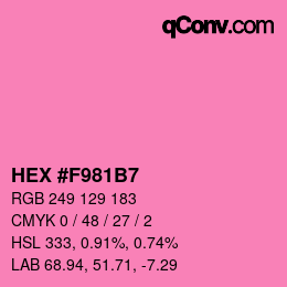 Color code: HEX #F981B7 | qconv.com