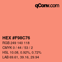 Color code: HEX #F98C76 | qconv.com