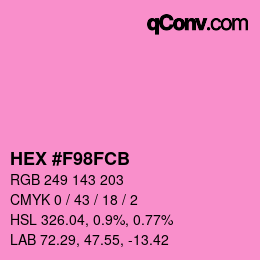 Color code: HEX #F98FCB | qconv.com