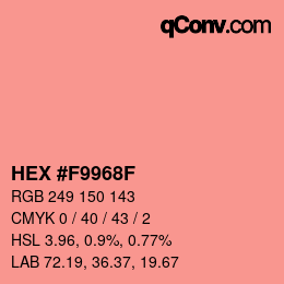 Color code: HEX #F9968F | qconv.com