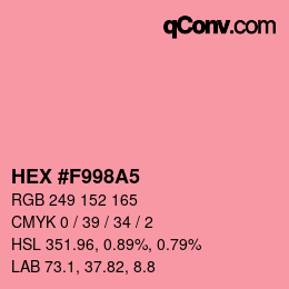 カラーコード: HEX #F998A5 | qconv.com