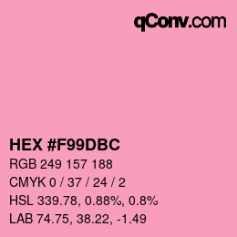 カラーコード: HEX #F99DBC | qconv.com