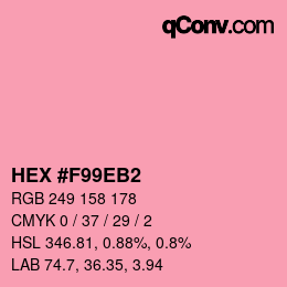 Color code: HEX #F99EB2 | qconv.com