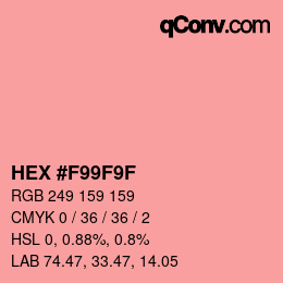 Color code: HEX #F99F9F | qconv.com