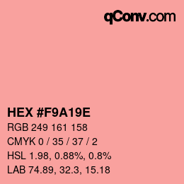 Color code: HEX #F9A19E | qconv.com