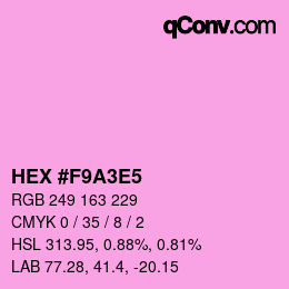 Color code: HEX #F9A3E5 | qconv.com