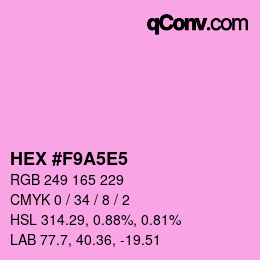Color code: HEX #F9A5E5 | qconv.com