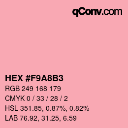 Color code: HEX #F9A8B3 | qconv.com
