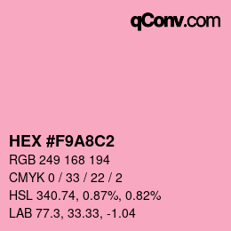 Farbcode: HEX #F9A8C2 | qconv.com