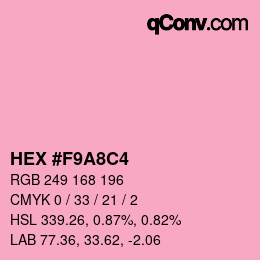 Color code: HEX #F9A8C4 | qconv.com