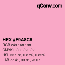 Color code: HEX #F9A8C6 | qconv.com