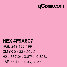 Farbcode: HEX #F9A8C7 | qconv.com