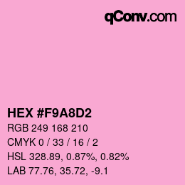 Color code: HEX #F9A8D2 | qconv.com