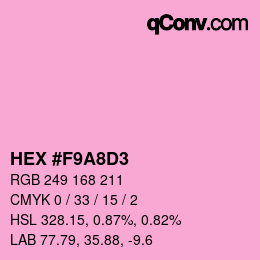 Color code: HEX #F9A8D3 | qconv.com