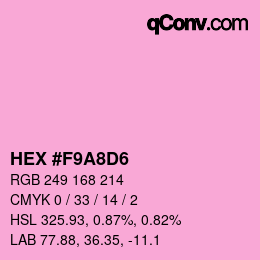 Color code: HEX #F9A8D6 | qconv.com