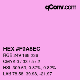 Color code: HEX #F9A8EC | qconv.com