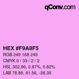 Color code: HEX #F9A8F5 | qconv.com