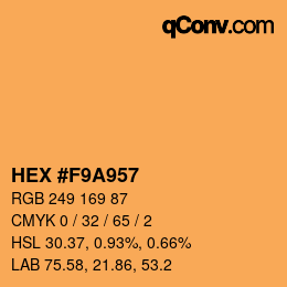 Color code: HEX #F9A957 | qconv.com