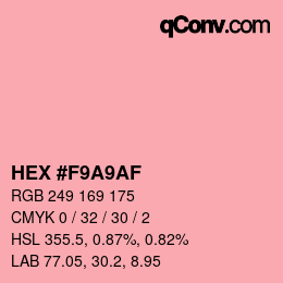 Color code: HEX #F9A9AF | qconv.com