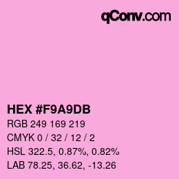 Farbcode: HEX #F9A9DB | qconv.com