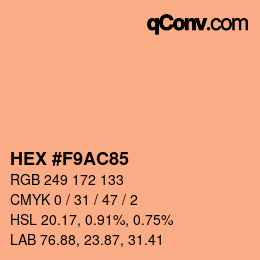 Color code: HEX #F9AC85 | qconv.com