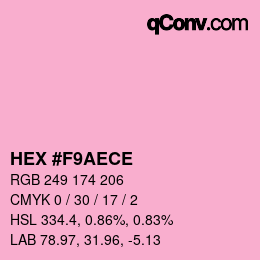 Color code: HEX #F9AECE | qconv.com