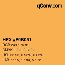 Color code: HEX #F9B051 | qconv.com