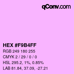 Código de color: HEX #F9B4FF | qconv.com