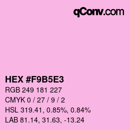 Farbcode: HEX #F9B5E3 | qconv.com