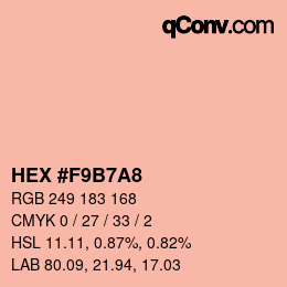 Color code: HEX #F9B7A8 | qconv.com